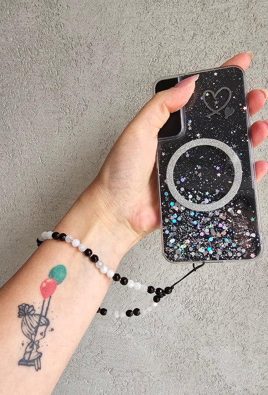 Crystal Charm – Black Onyx & Moonstone (21 cm) - BellishCrystal Charm – Black Onyx & Moonstone (21 cm)