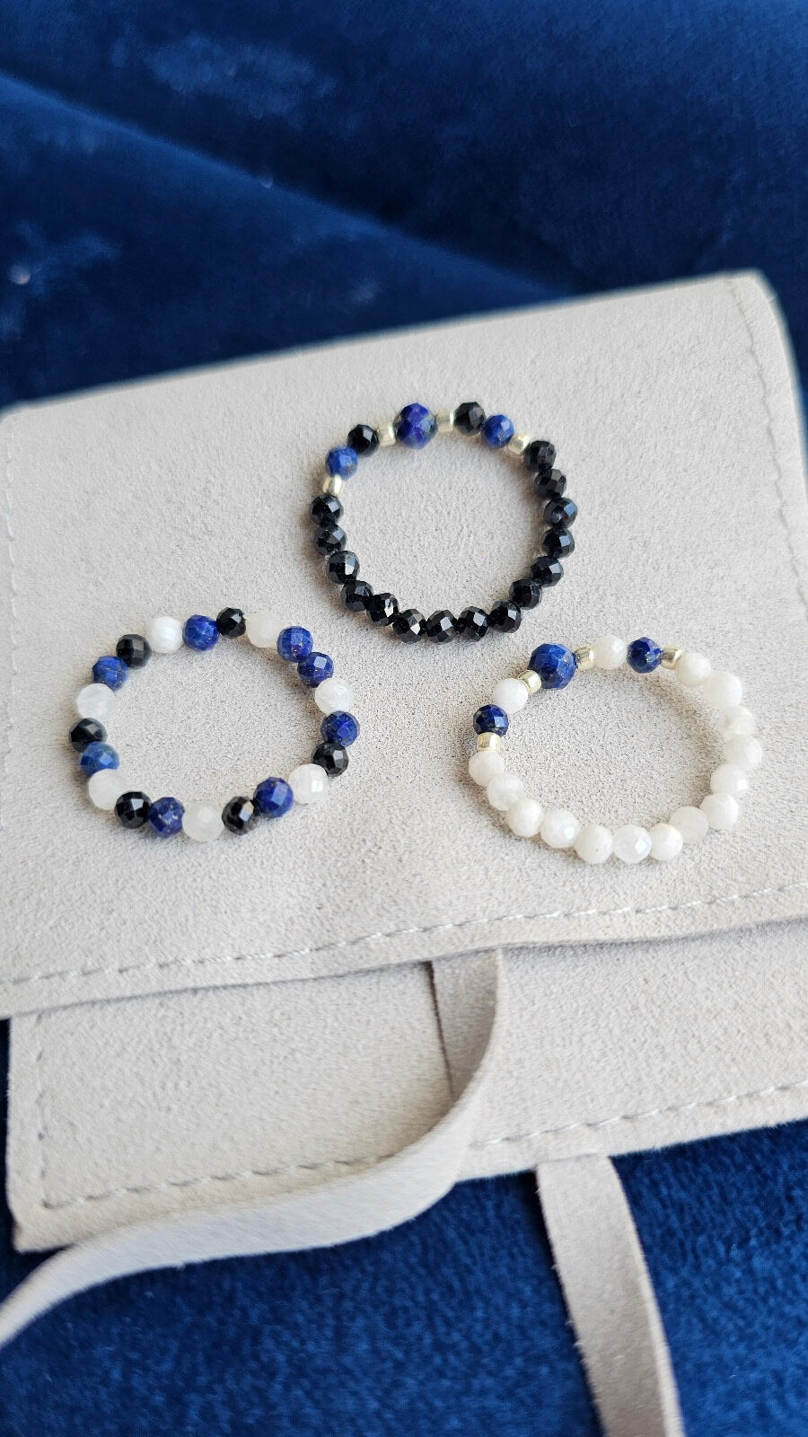 Stretching  elastic Rings - Handmade in Ireland | Real Stone 