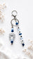 Personalised colourful silicone name charm for nappy bags, backpacks and keys
