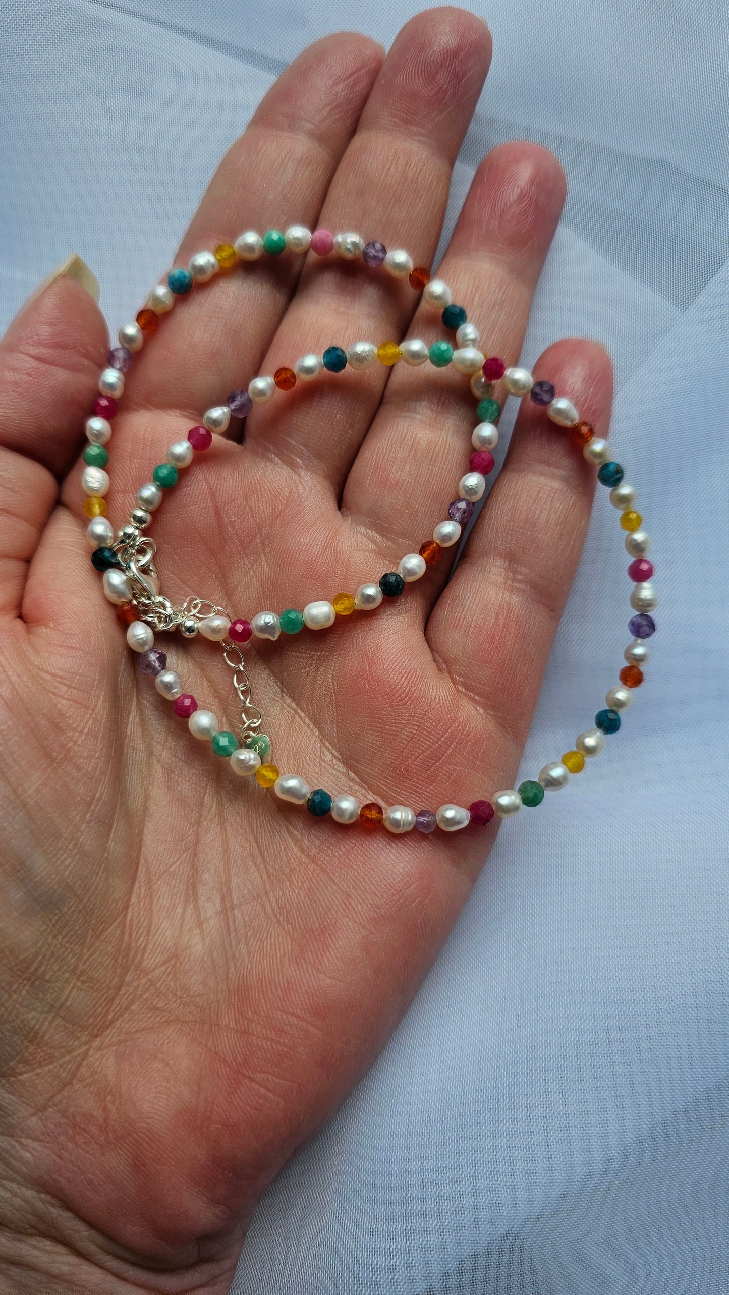 Rainbow Joy Choker 4mm – Colourful Gemstone Necklace for Summer, Positivity & Everyday Magic