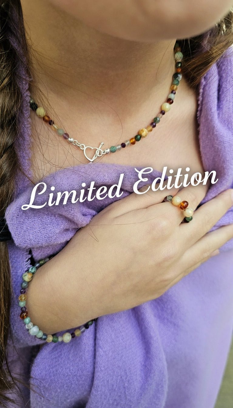 Autumn Gemstone Vibes – limited edition set of 3 Necklace - Bracelet - Elastic Ring - BellishAutumn Gemstone Vibes – limited edition set of 3 Necklace - Bracelet - Elastic Ring