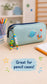 Personalised silicone bead name tag with colourful tractor design for a child's school bag
