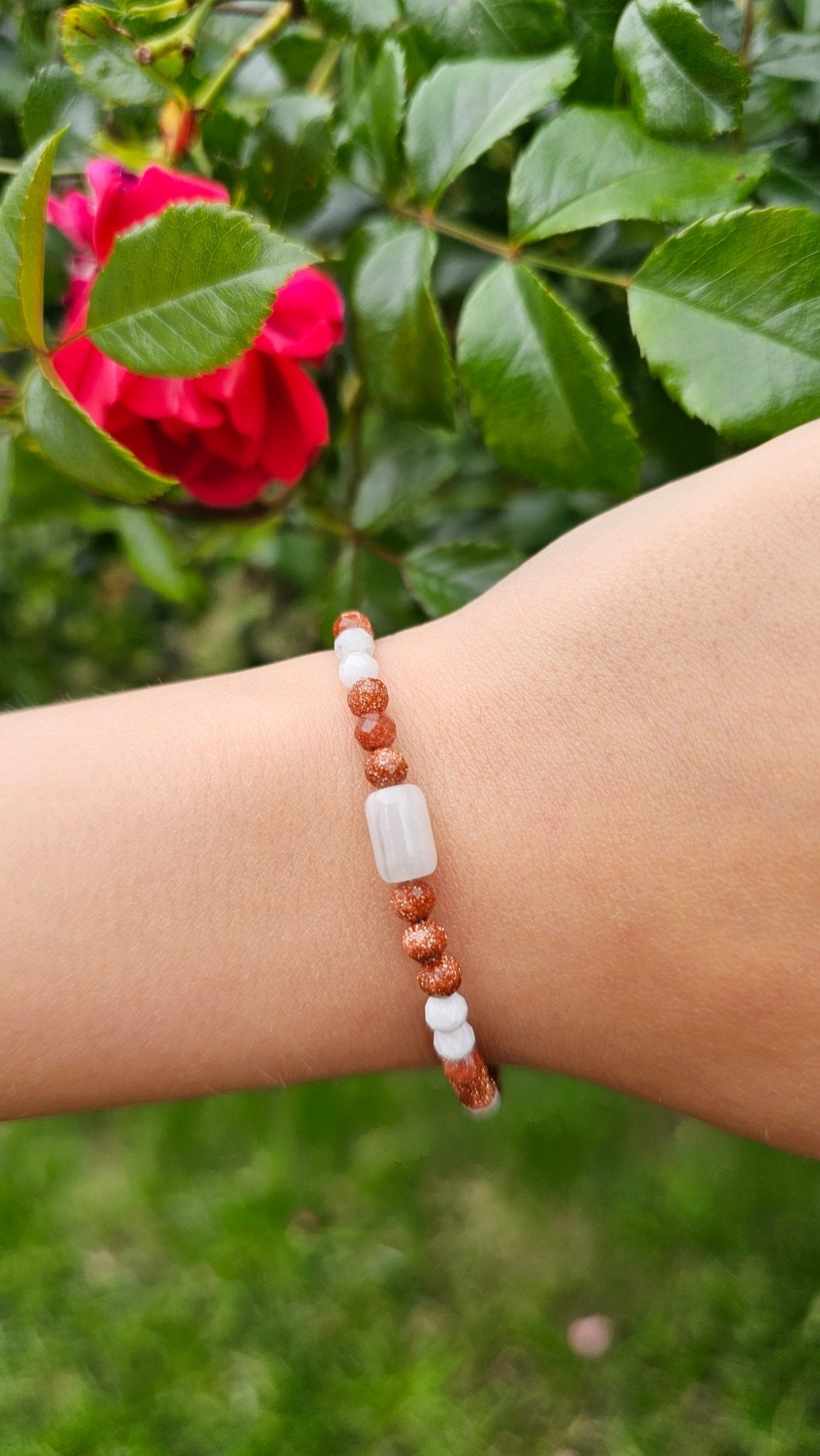 Balance Moon – Calming Moonstone & Sandstone Bracelet - BellishBalance Moon – Calming Moonstone & Sandstone Bracelet