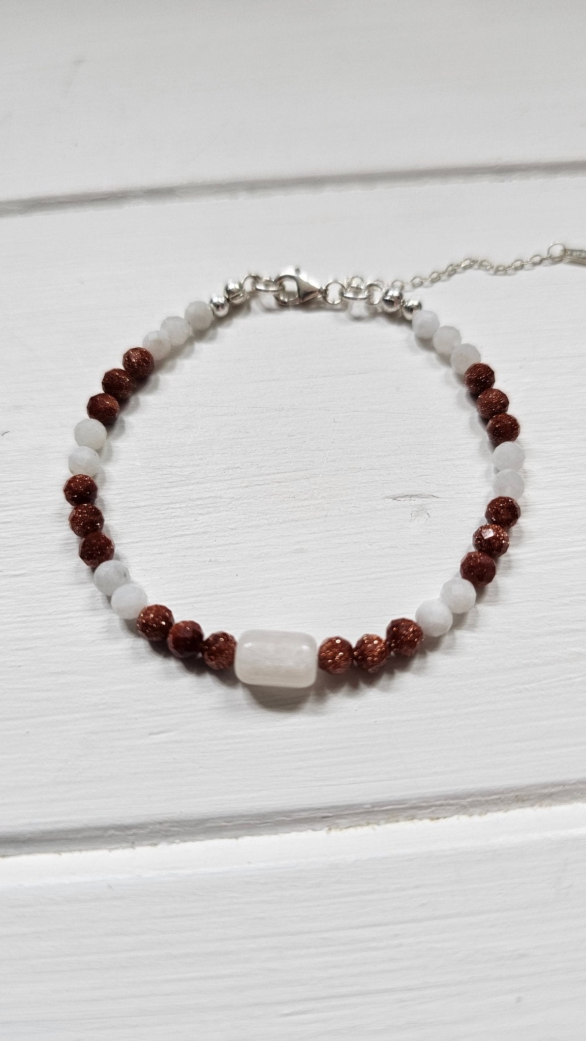 Balance Moon – Calming Moonstone & Sandstone Bracelet - BellishBalance Moon – Calming Moonstone & Sandstone Bracelet