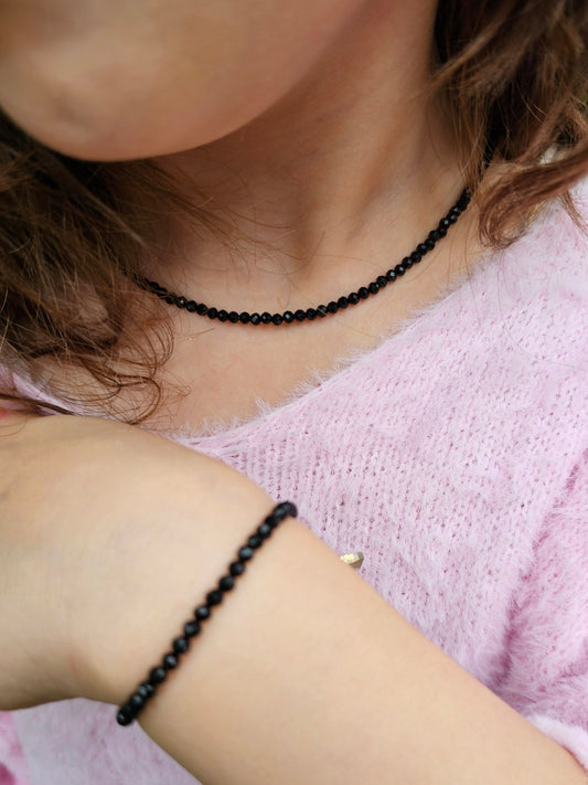 Black Tourmaline Choker 3mm - BellishBlack Tourmaline Choker 3mm