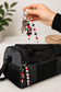 Decorative beaded keychain with cute dog charm for keys, bags, backpacks and purses