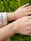 Handmade Friends Forever bracelet with Moonstone and Amazonite – a meaningful crystal gift for best friend. Features sterling silver adjustable clasp, soft durable cord, and elegant gift pouch. Symbol of trust, love, harmony and emotional connection.