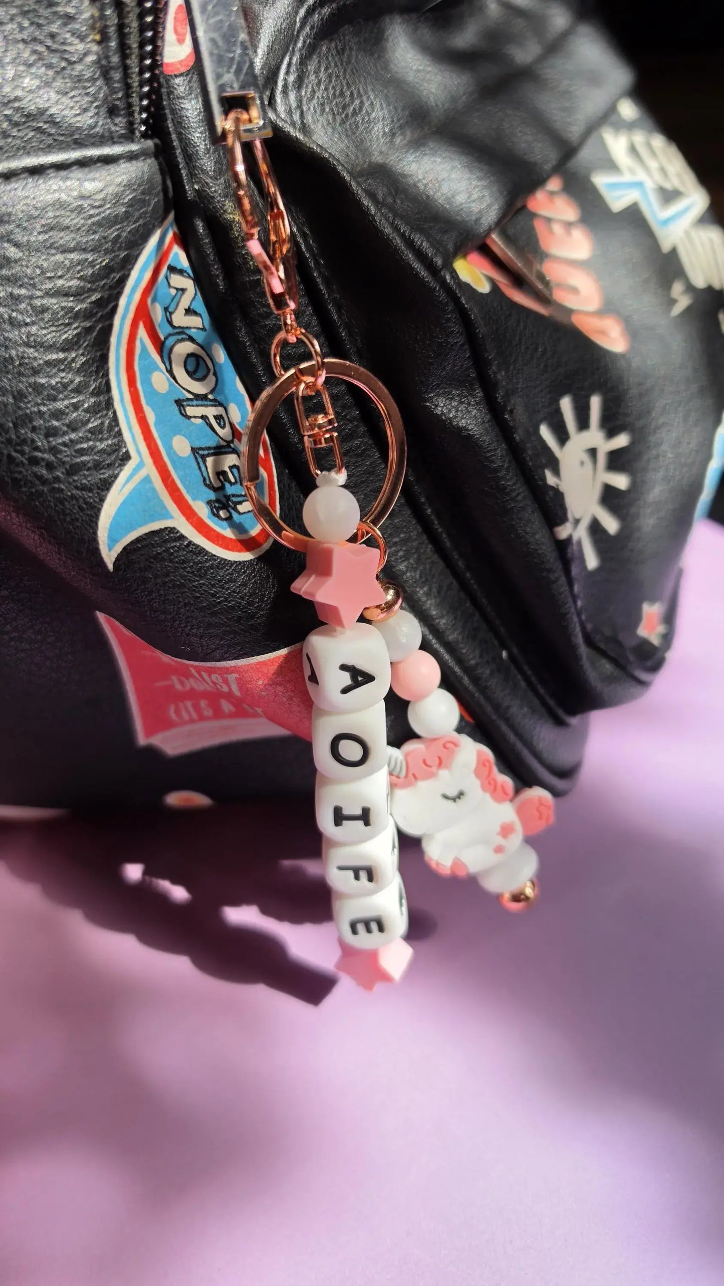 Personalised Sillicone Chain - key, bag, nappy bags