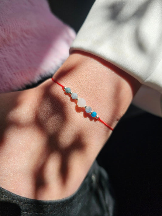Lucky Bracelet - Moonstone & Apatite & Aquamarine - BellishLucky Bracelet - Moonstone & Apatite & Aquamarine