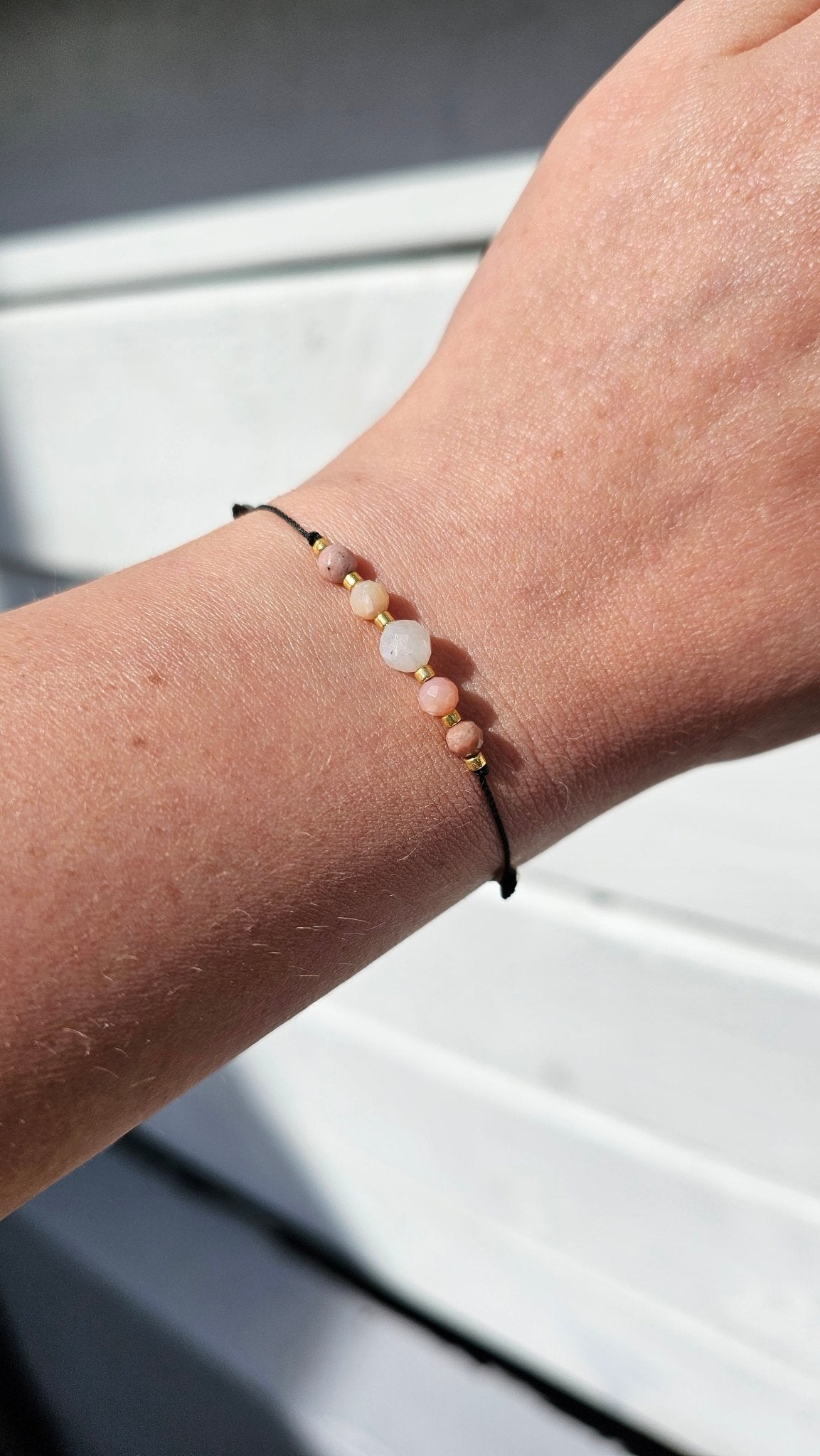 Lucky Bracelet - Moonstone & Pink Opal & Rhodonite - BellishLucky Bracelet - Moonstone & Pink Opal & Rhodonite