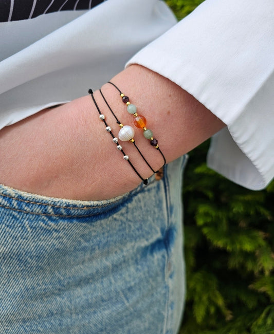 Lucky Bracelet - Pearl Black Cord - BellishLucky Bracelet - Pearl Black Cord