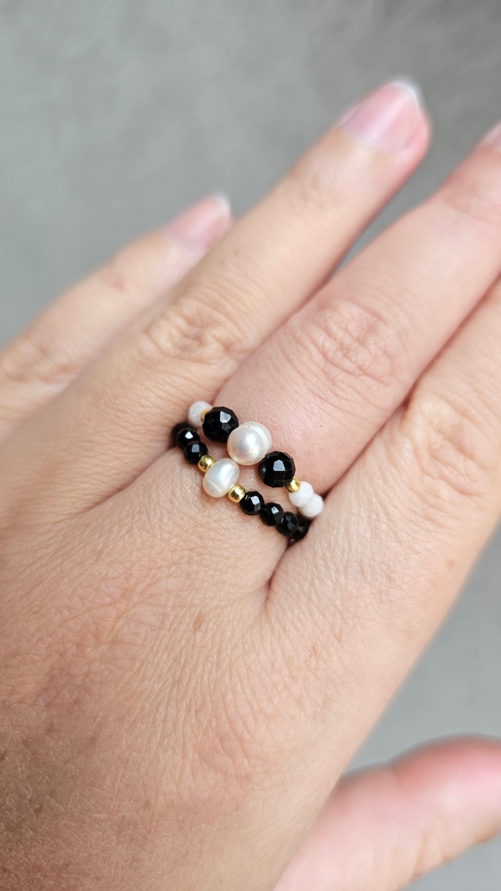 Moonlight Glow Ring - Pearl , Black onyx and Moonstone - BellishMoonlight Glow Ring - Pearl , Black onyx and Moonstone