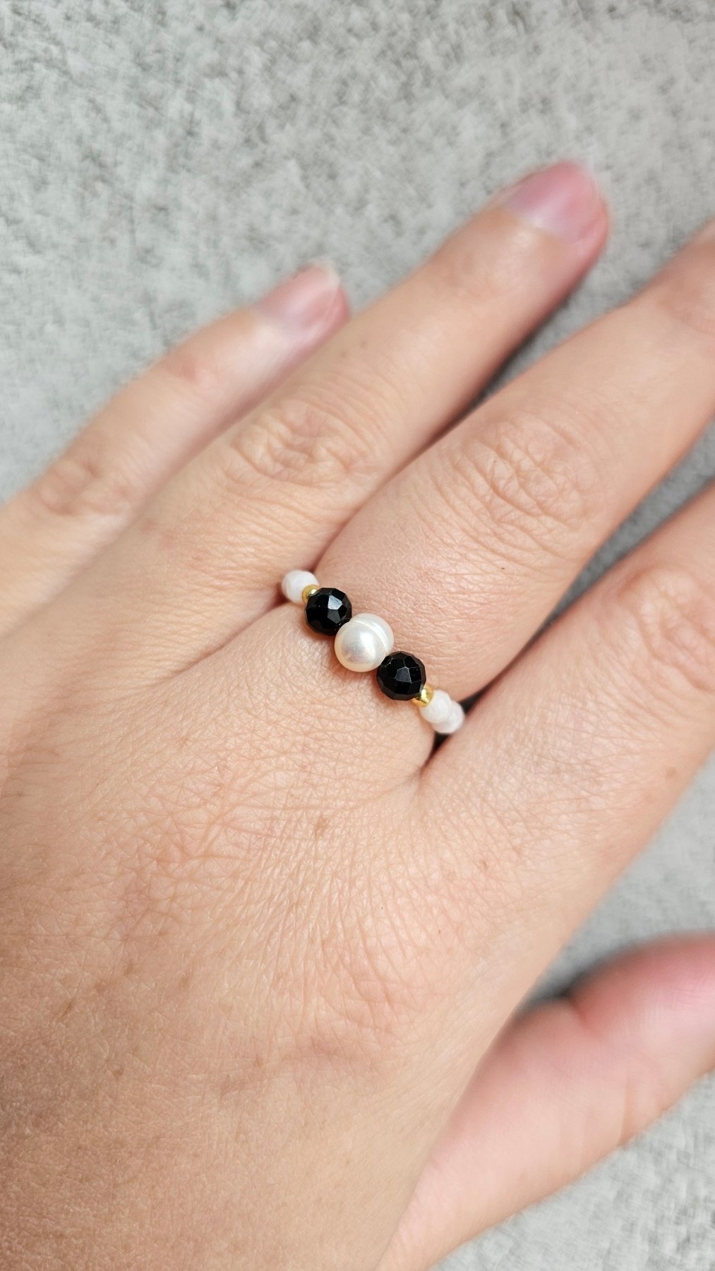 Moonlight Glow Ring - Pearl , Black onyx and Moonstone - BellishMoonlight Glow Ring - Pearl , Black onyx and Moonstone
