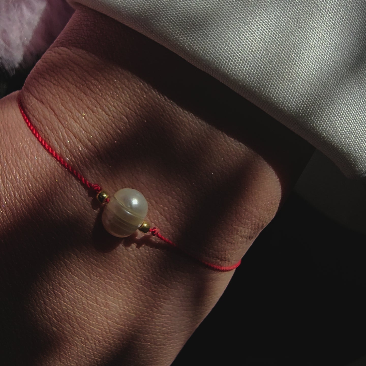 Lucky Bracelet - Pearl Red Cord - BellishLucky Bracelet - Pearl Red Cord