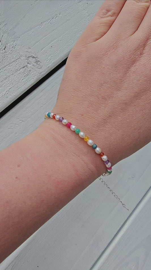 Rainbow Joy Bracelet 4mm – Summer Vibes, Positive Energy & Playful Spirit