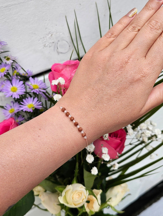 Quartz Ground – Clear Quartz & Sandstone Minimalist Bracelet - BellishQuartz Ground – Clear Quartz & Sandstone Minimalist Bracelet
