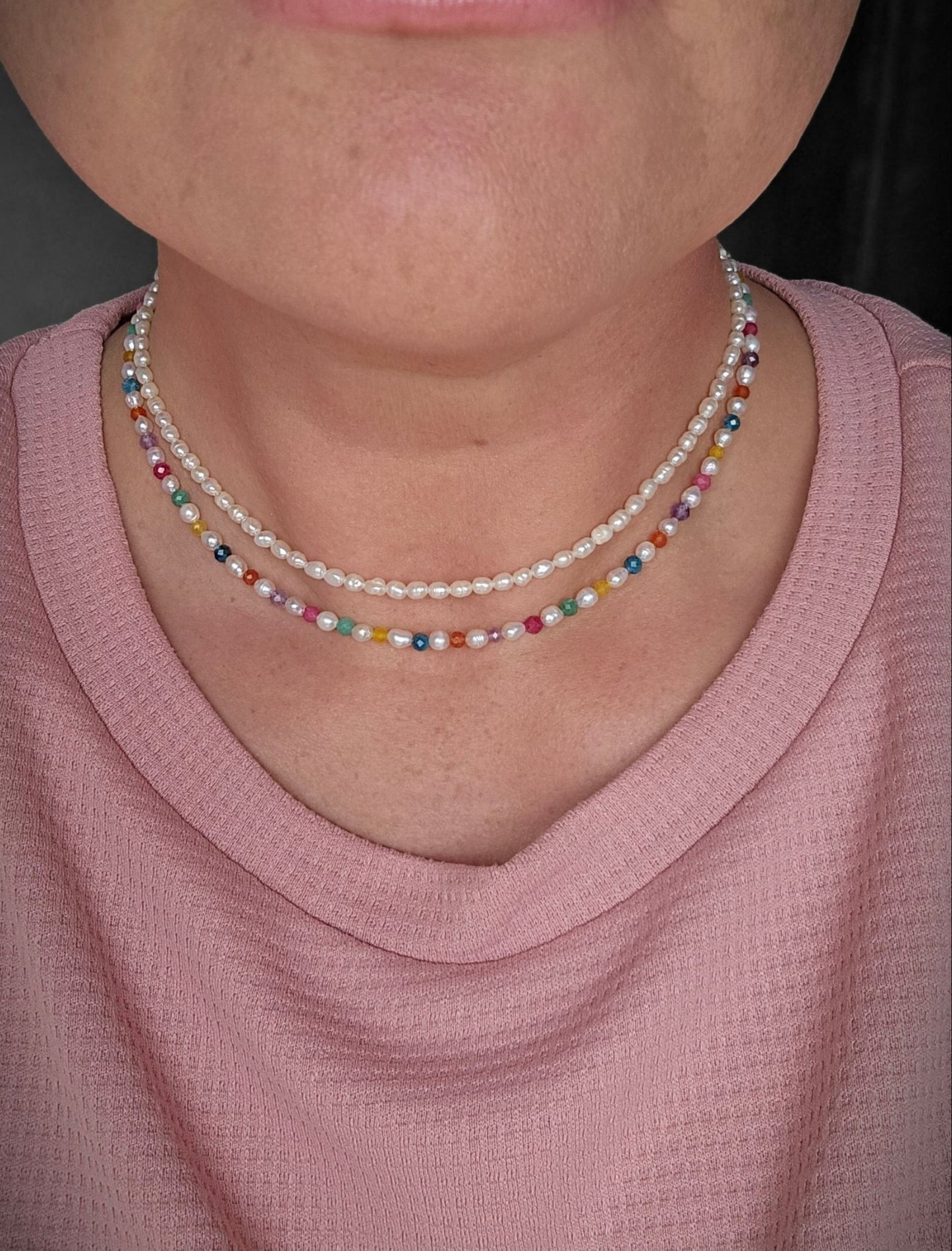 Rainbow Joy Choker 4mm – Colourful Gemstone Necklace for Summer, Positivity & Everyday Magic - BellishRainbow Joy Choker 4mm – Colourful Gemstone Necklace for Summer, Positivity & Everyday Magic