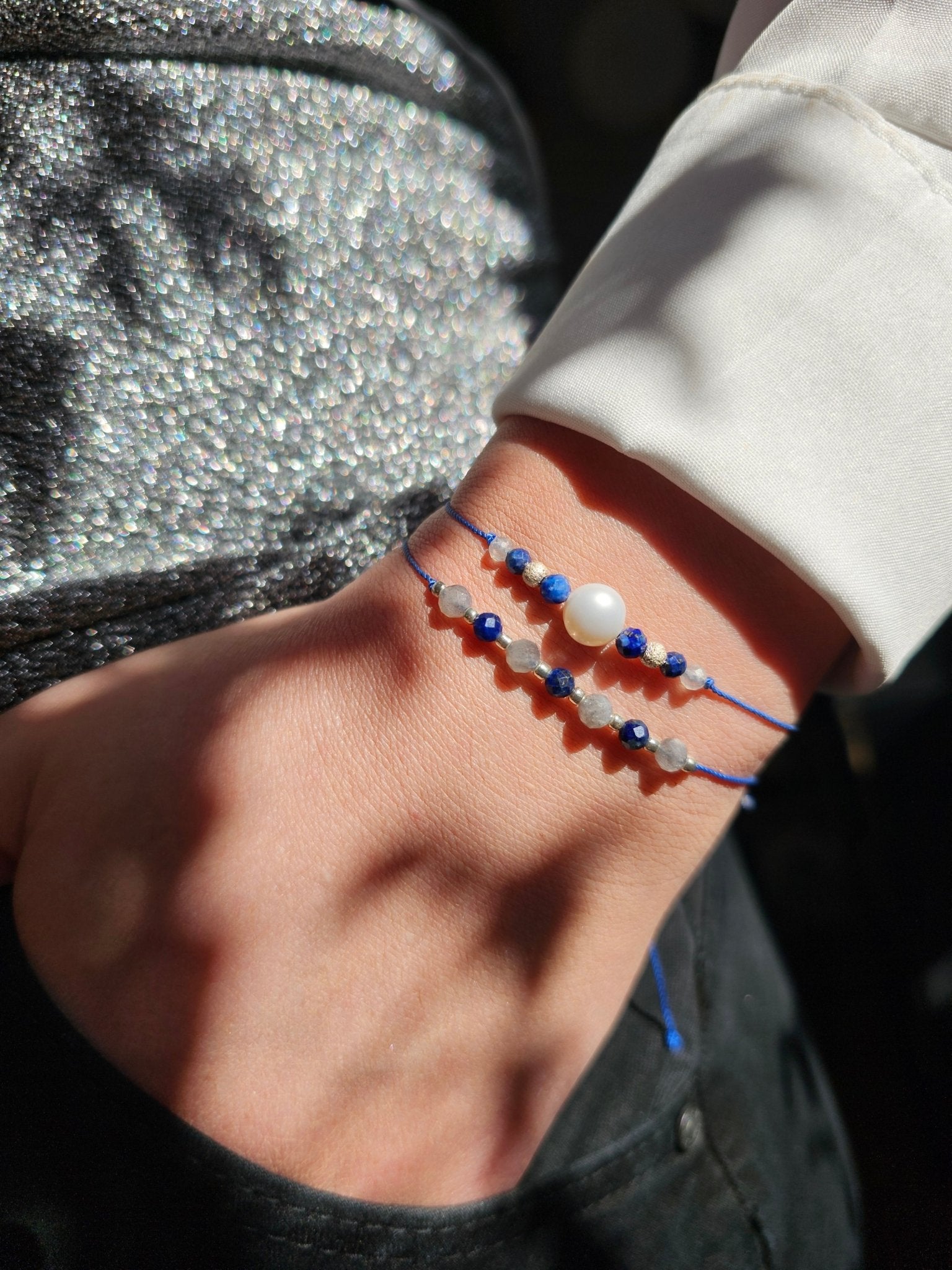Handmade Sagittarius zodiac bracelet with labradorite and lapis lazuli
Astrology jewellery gift for Sagittarius woman
Adjustable silk cord bracelet with sterling silver and gemstones
Spiritual Sagittarius bracelet with pearl and healing crystals
Elegant handmade zodiac jewellery for November and December birthdays
